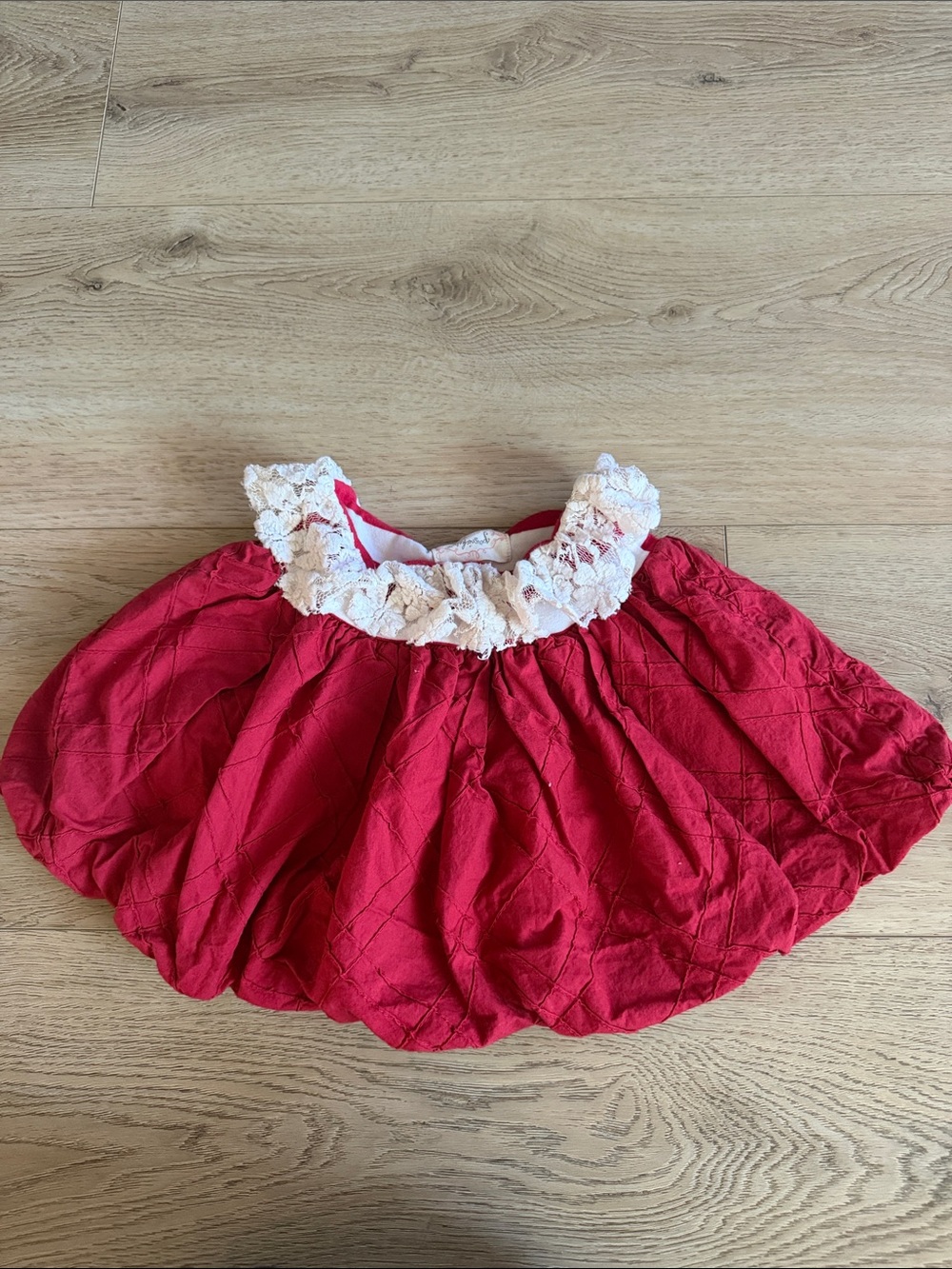 Red Lace-Trim Baby Skirt - size 4